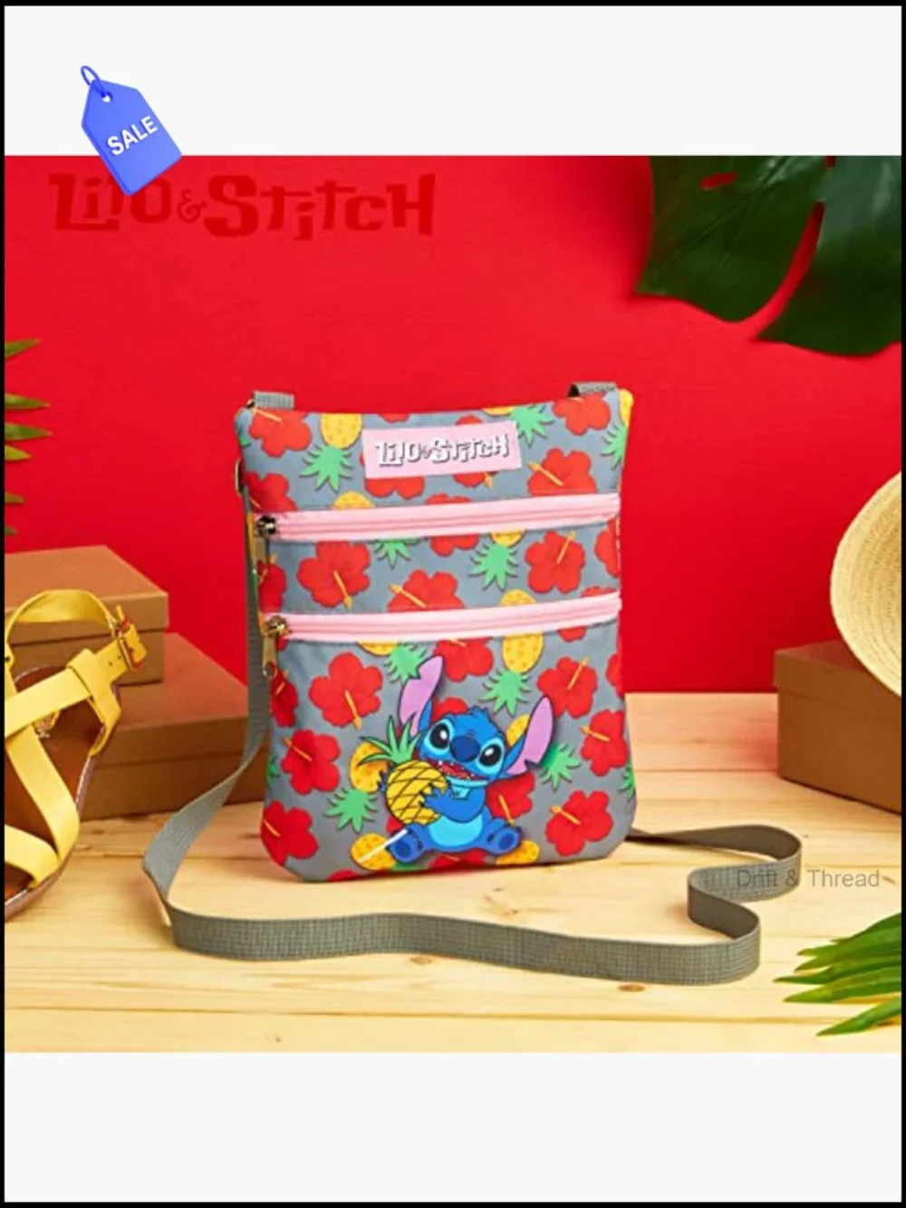 Adjustable Crossbody Bag with Zipper Closure, Polyester, for Girls Teens